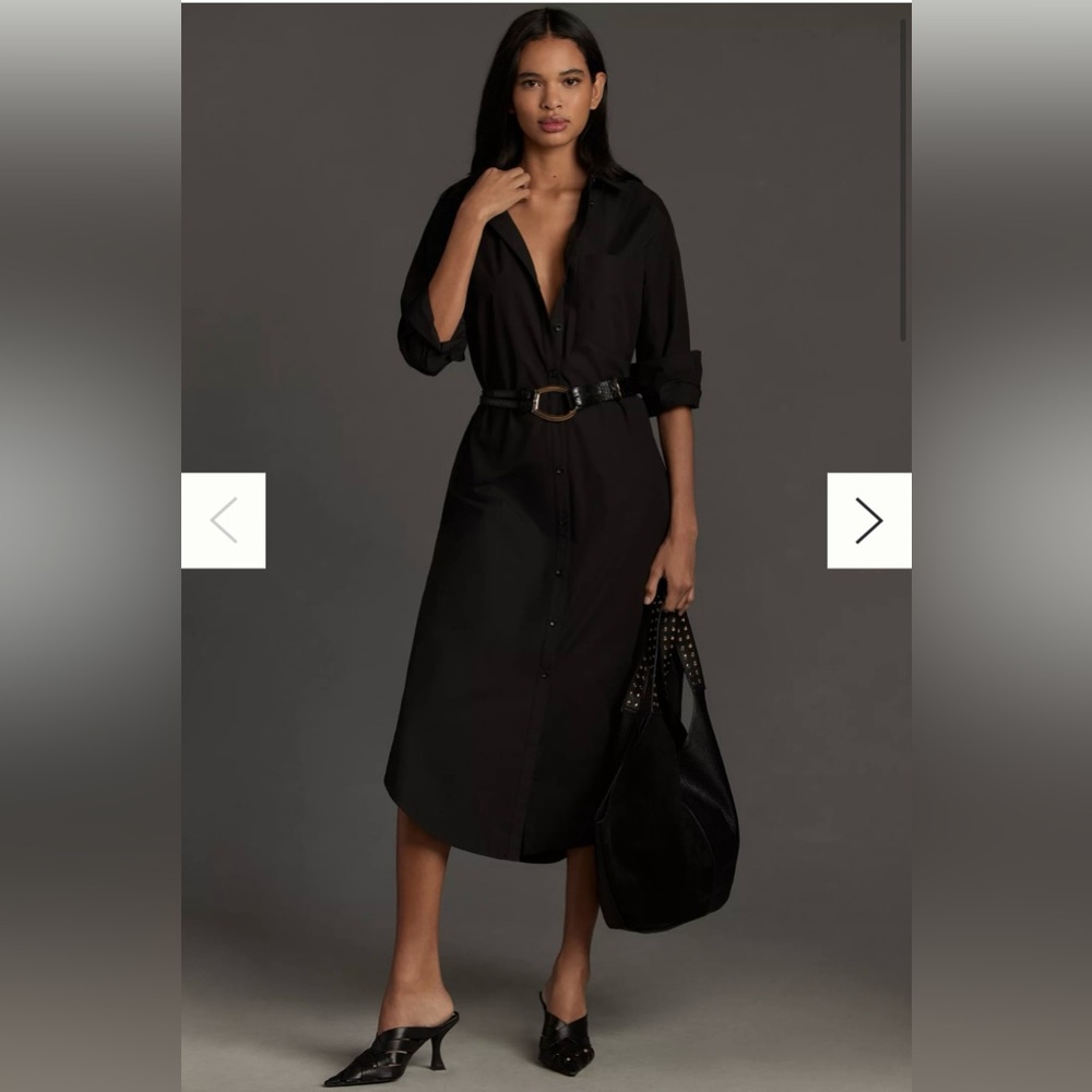 The Soren Long-Sleeve Shirt Dress by Maeve for Anthropologie